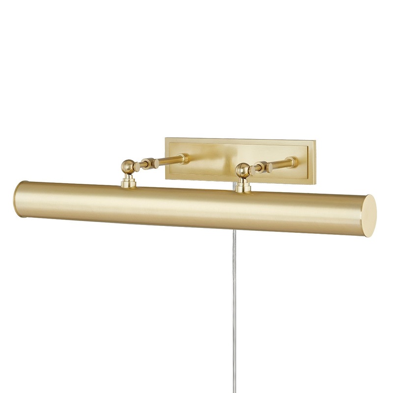 Mitzi HL263203-AGB Holly Three Light Picture Light With Plug, Aged Brass