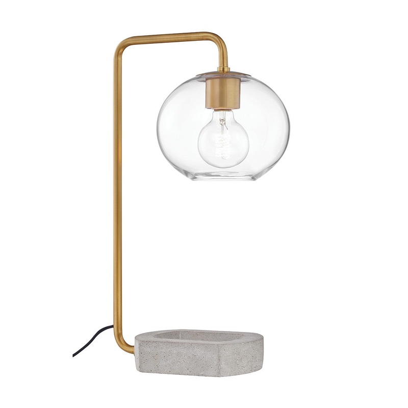 Mitzi HL280201-AGB Margot One Light Table Lamp, Aged Brass
