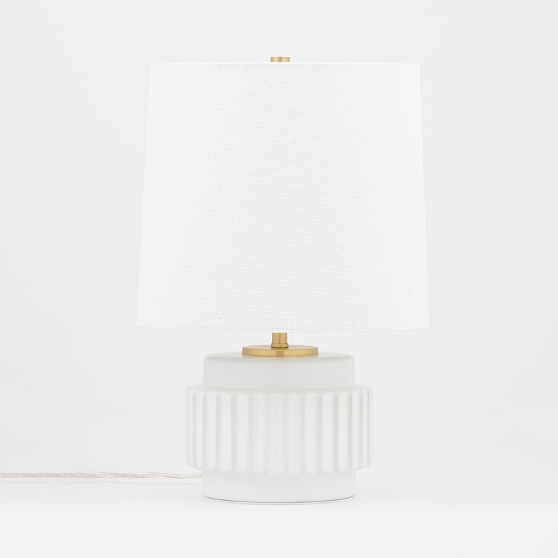 Mitzi HL452201-MW Kalani One Light Table Lamp, Matte White