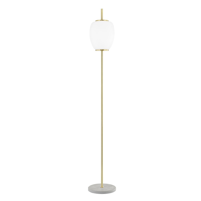 Mitzi HL459401-AGB Bailee One Light Floor Lamp, Aged Brass