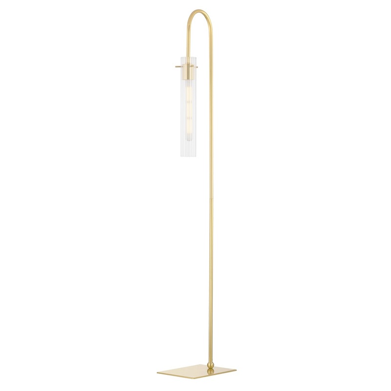 Mitzi HL527401-AGB Nettie One Light Floor Lamp, Aged Brass