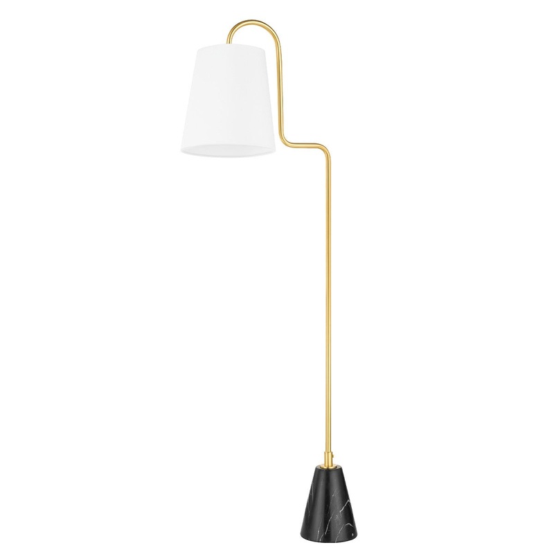 Mitzi HL539401-AGB Jaimee One Light Floor Lamp, Aged Brass