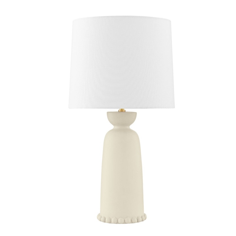 Mitzi HL663201-AGB/CAI Rhea One Light Table Lamp, Aged Brass/Ceramic Antique Ivory