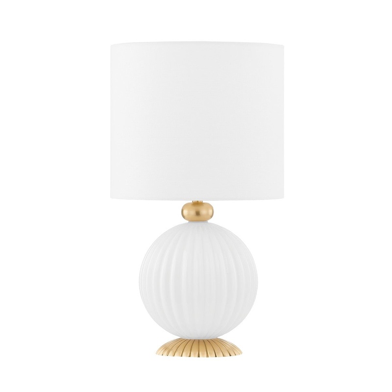 Mitzi HL664201-AGB Vera One Light Table Lamp, Aged Brass