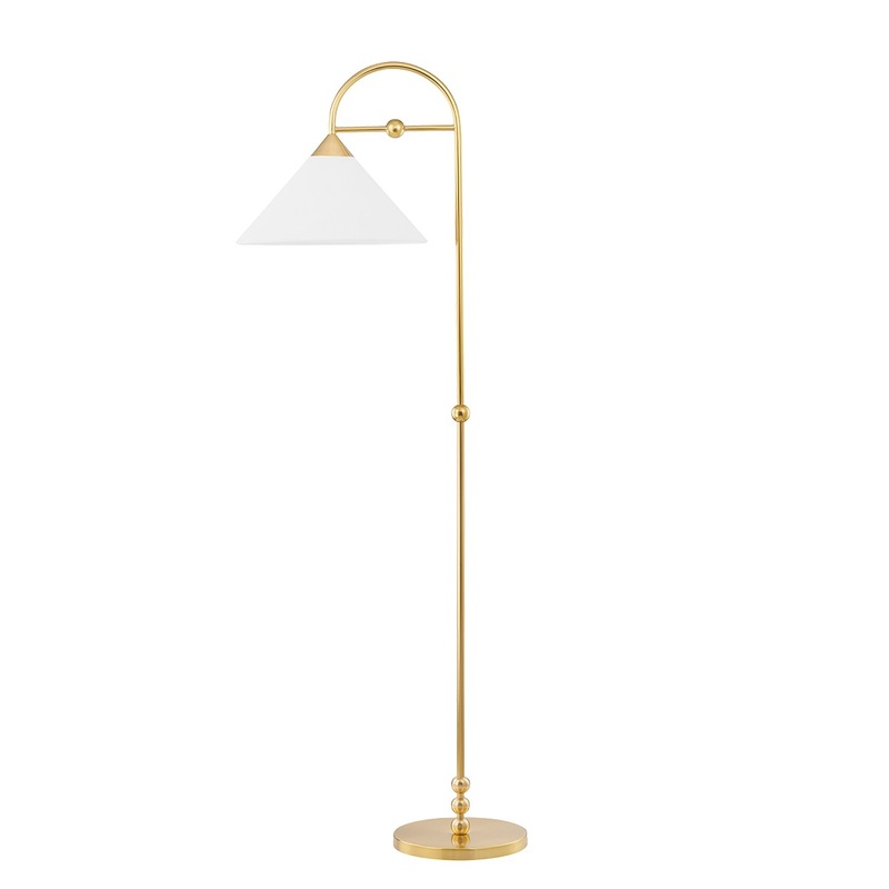 Mitzi HL682401-AGB Sang One Light Floor Lamp, Aged Brass
