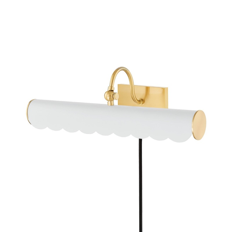 Mitzi HL762102M-AGB/SWH Fifi Two Light Portable Shelf Light, Aged Brass