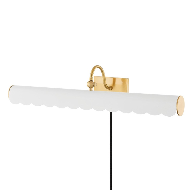 Mitzi HL762103L-AGB/SWH Fifi Three Light Portable Shelf Light, Aged Brass