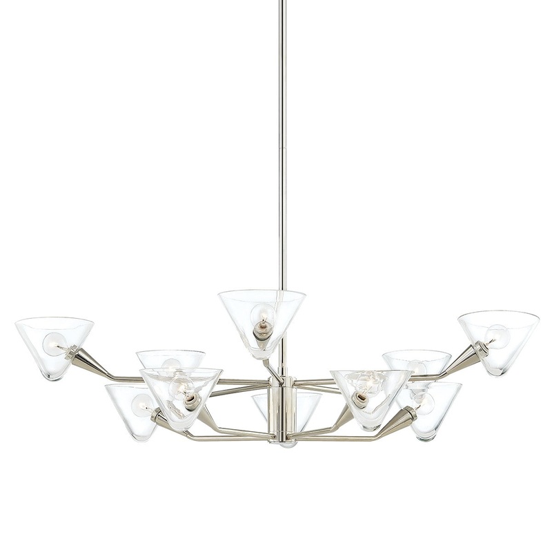 Mitzi H327810-PN Isabella Ten Light Chandelier, Polished Nickel