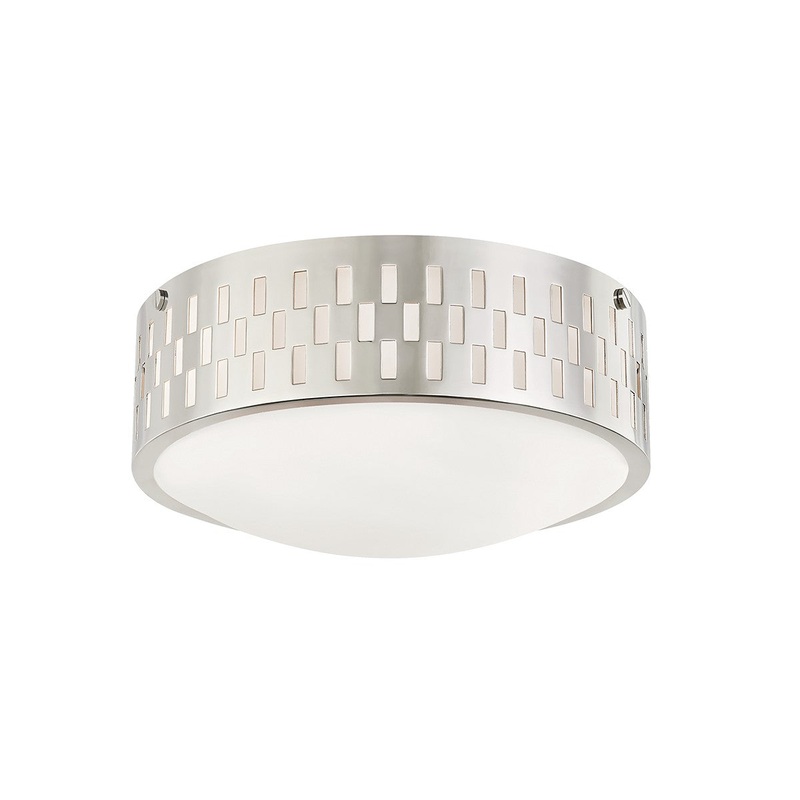 Mitzi H329502S-PN Phoebe Two Light Flush Mount, Polished Nickel