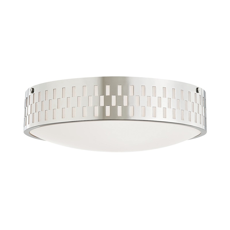 Mitzi H329503L-PN Phoebe Three Light Flush Mount, Polished Nickel