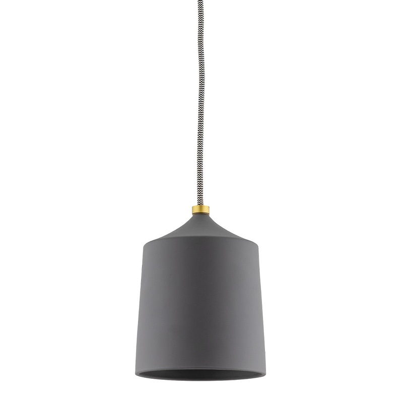 Mitzi H339701-AGB/MB Megan One Light Pendant, Aged Brass/Matte Black