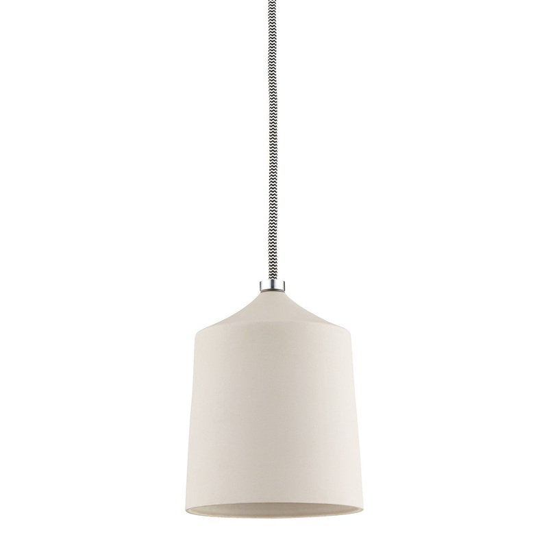 Mitzi H339701-PN/MW Megan One Light Pendant, Polished Nickel/Matte White