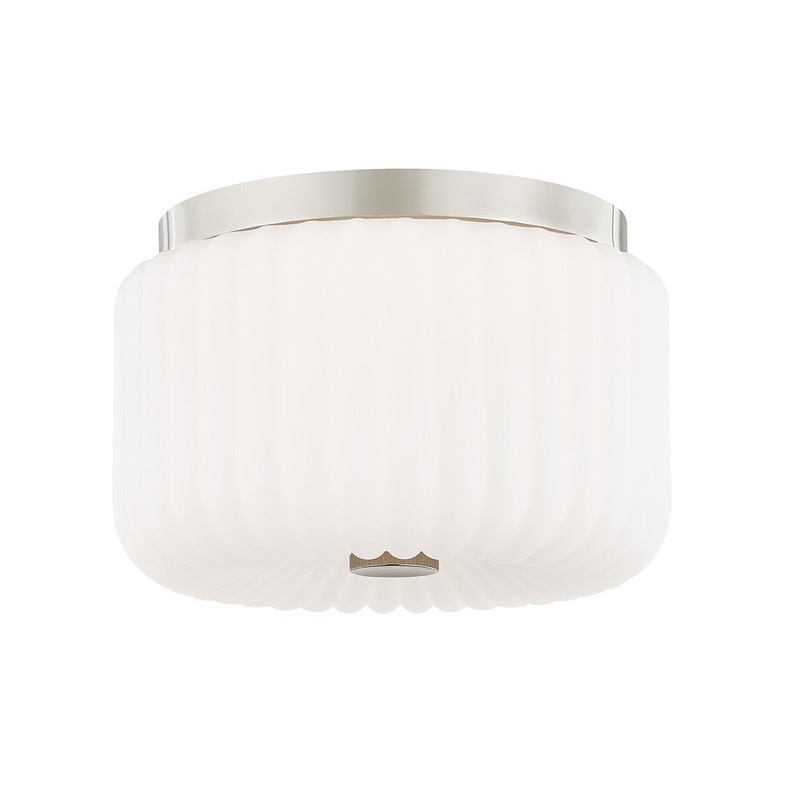 Mitzi H340502-PN Lydia Two Light Flush Mount, Polished Nickel