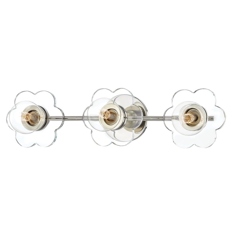Mitzi H357303-PN Alexa Three Light Bath, Polished Nickel