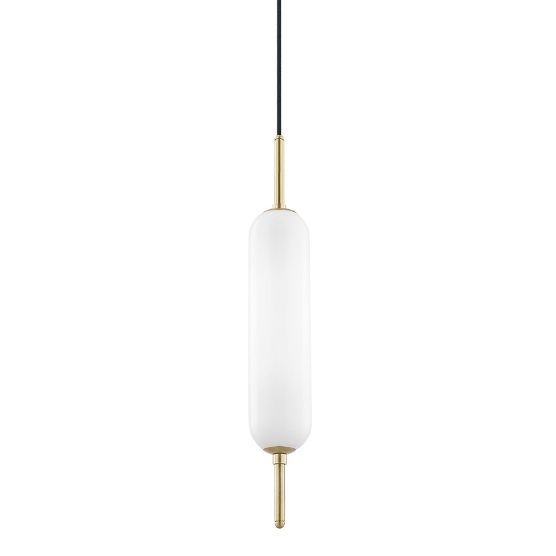Mitzi H373701-AGB Miley One Light Pendant, Aged Brass