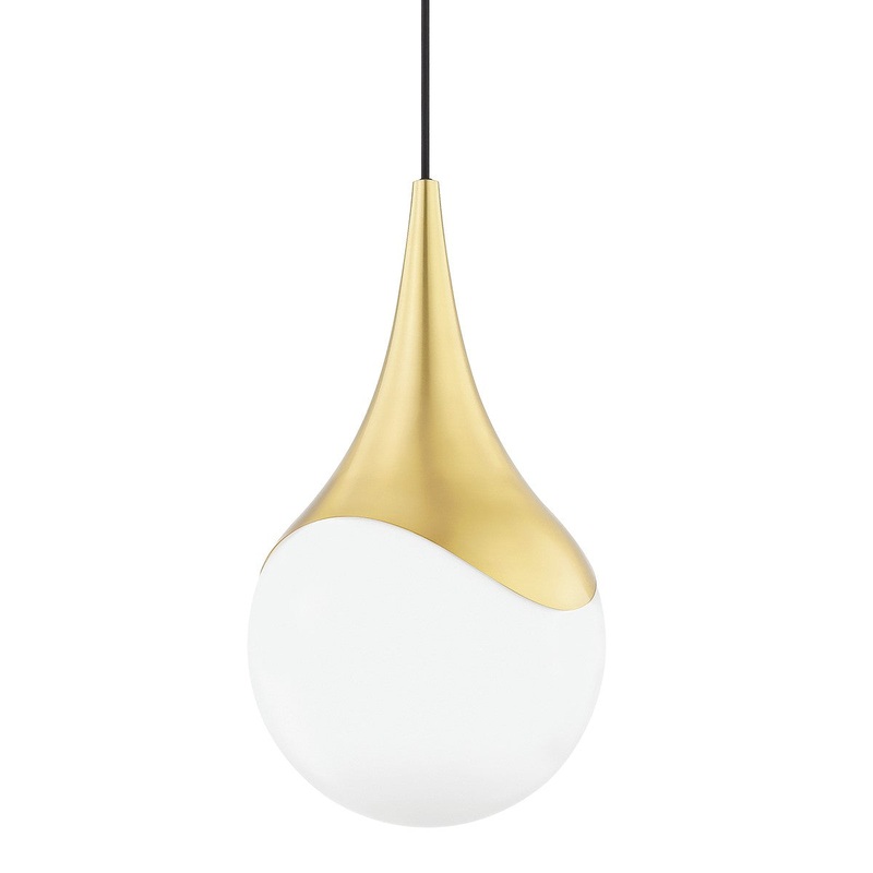 Mitzi H375701L-AGB Ariana One Light Pendant, Aged Brass