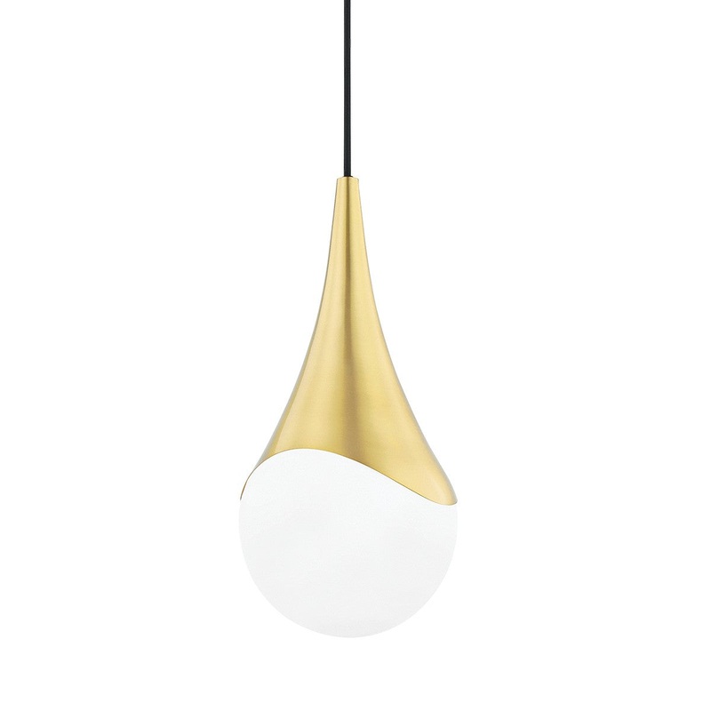 Mitzi H375701S-AGB Ariana One Light Pendant, Aged Brass