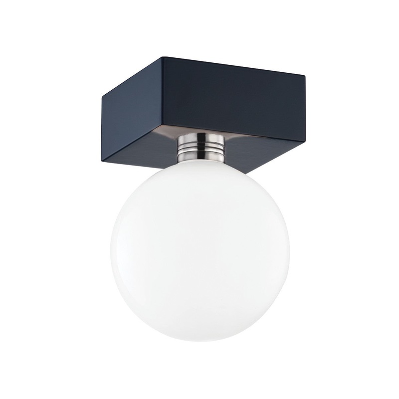Mitzi H385501-NVY Aspyn One Light Flush Mount, Navy