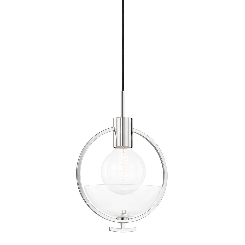Mitzi H387701-PN Ringo One Light Pendant, Polished Nickel