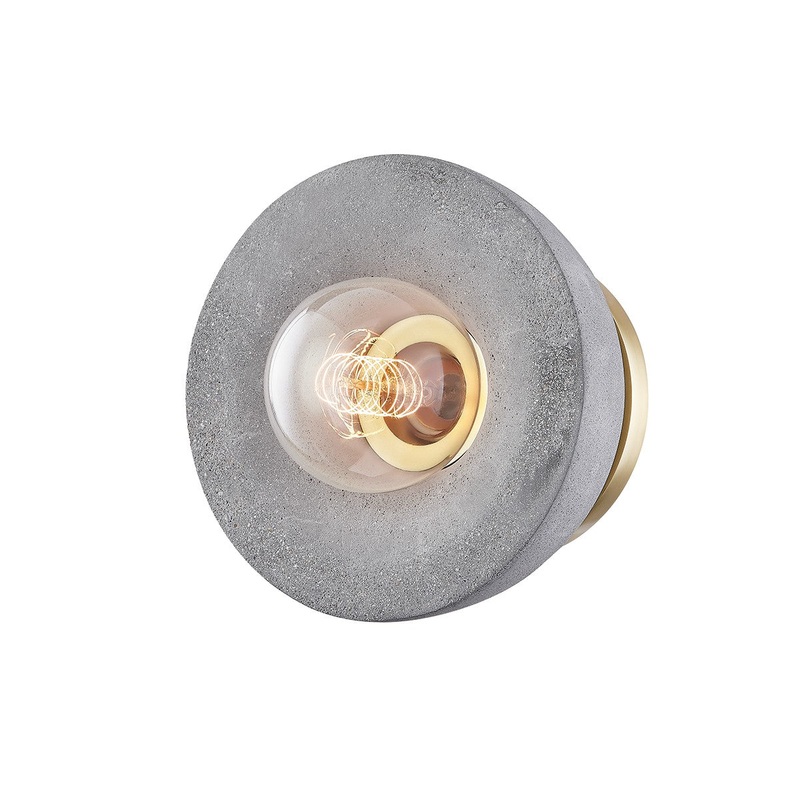 Mitzi H400501-AGB Poppy One Light Flush Mount, Aged Brass