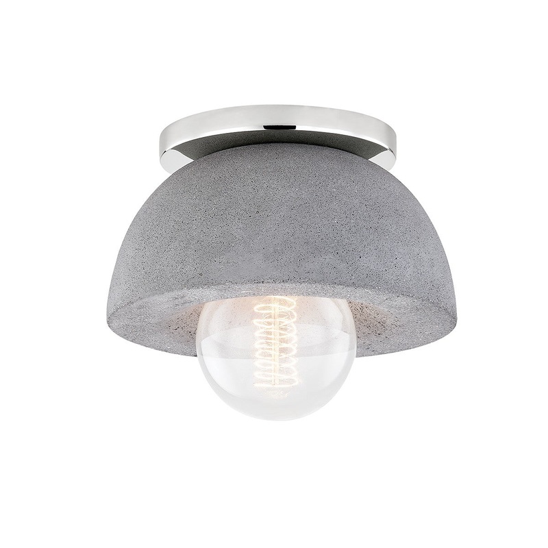 Mitzi H400501-PN Poppy One Light Flush Mount, Polished Nickel