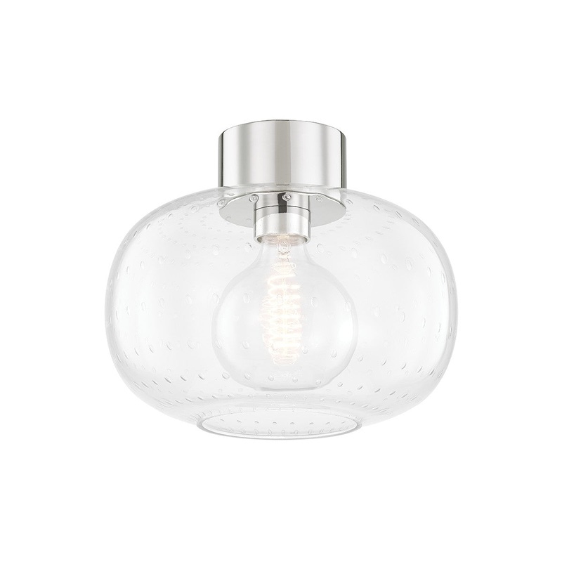 Mitzi H403501-PN Harlow One Light Flush Mount, Polished Nickel