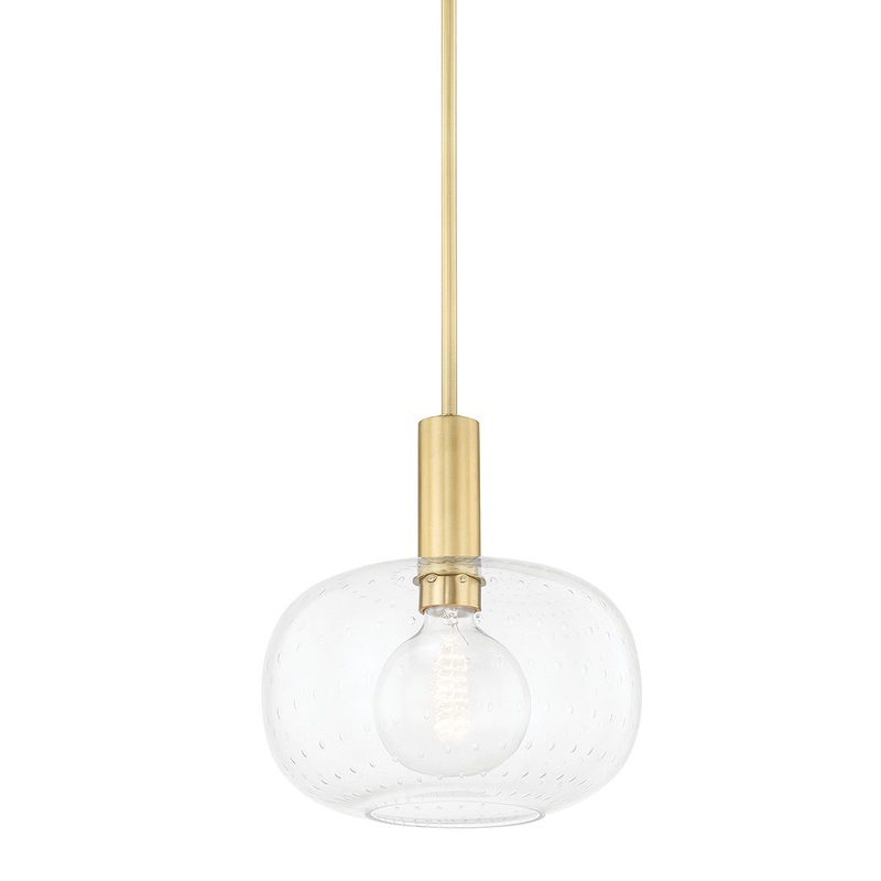 Mitzi H403701-AGB Harlow One Light Pendant, Aged Brass