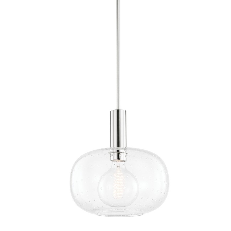 Mitzi H403701-PN Harlow One Light Pendant, Polished Nickel