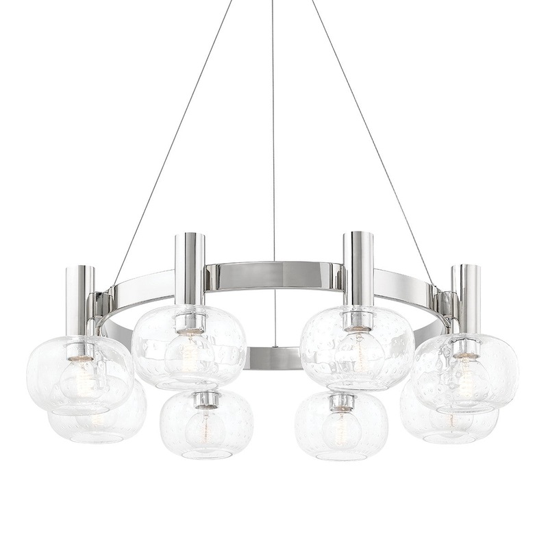 Mitzi H403808-PN Harlow Eight Light Chandelier, Polished Nickel
