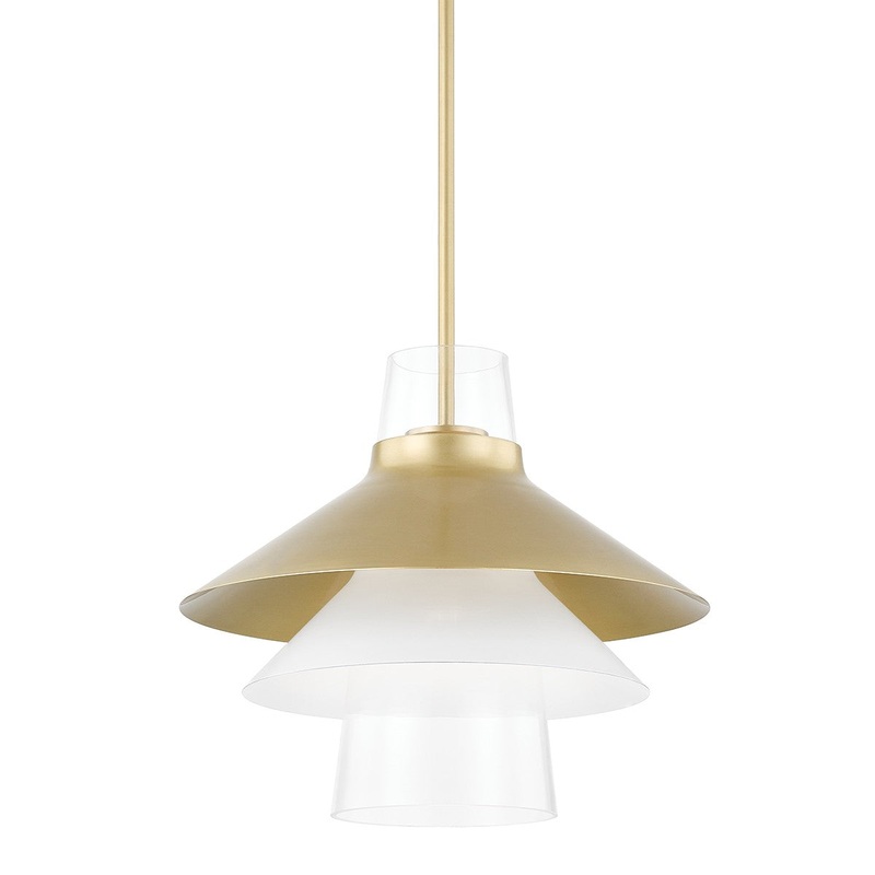 Mitzi H404701L-AGB Jessy One Light Pendant, Aged Brass