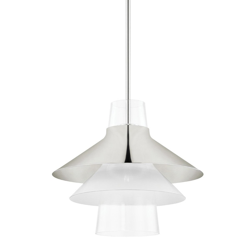 Mitzi H404701L-PN Jessy One Light Pendant, Polished Nickel