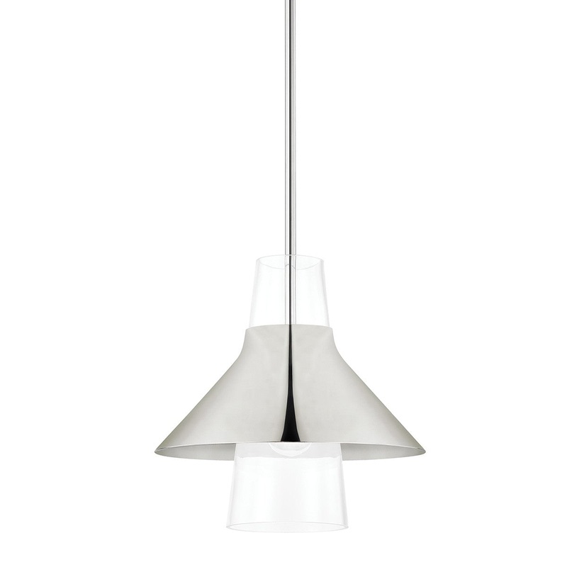 Mitzi H404701S-PN Jessy One Light Pendant, Polished Nickel