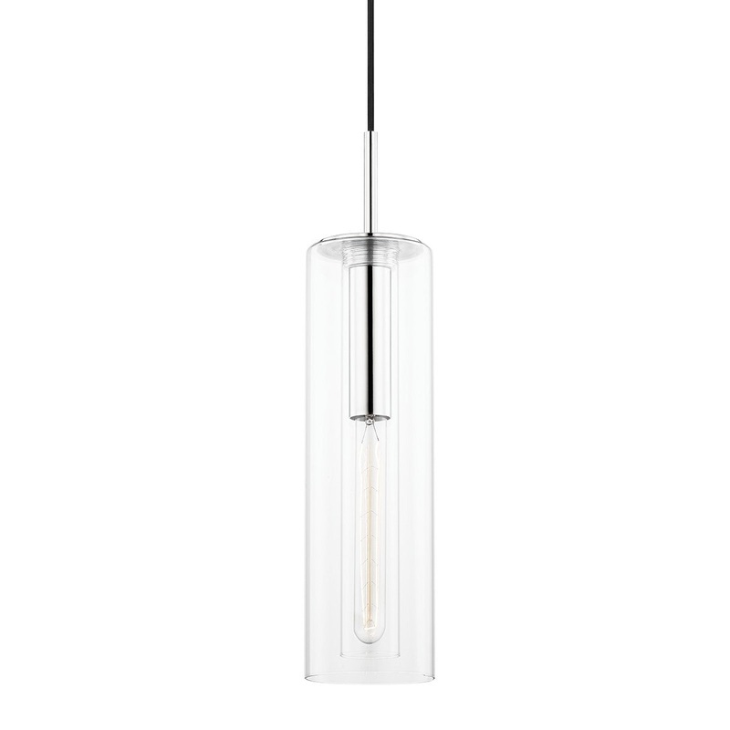 Mitzi H415701B-PN Belinda One Light Pendant, Polished Nickel