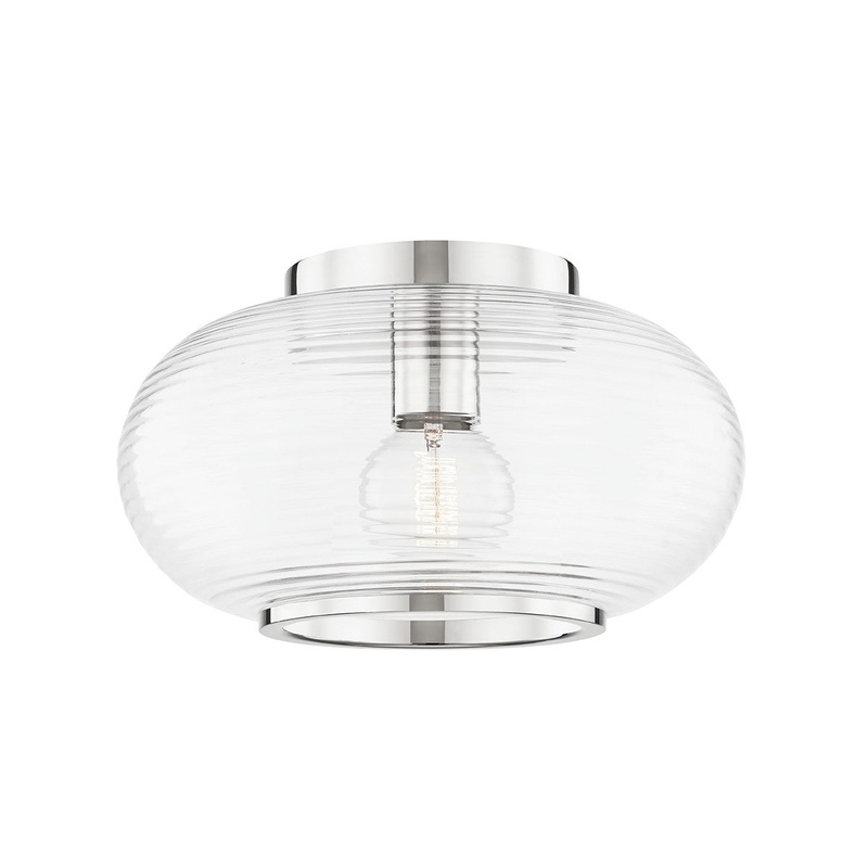 Mitzi H418501-PN Maggie One Light Flush Mount, Polished Nickel