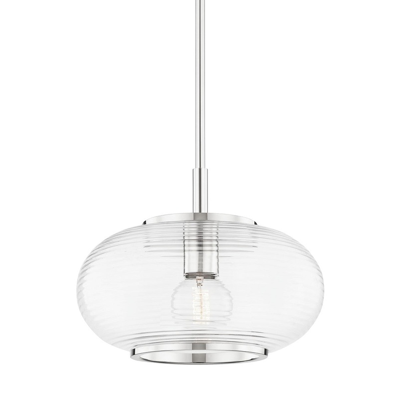 Mitzi H418701-PN Maggie One Light Pendant, Polished Nickel