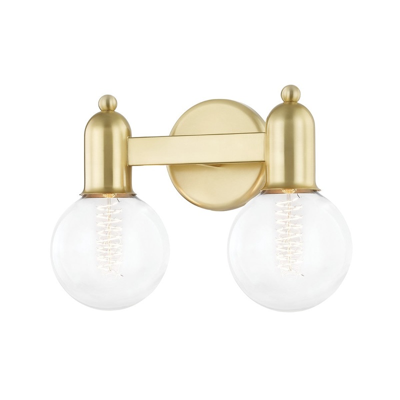 Mitzi H419302-AGB Bryce Two Light Bath Bracket, Aged Brass