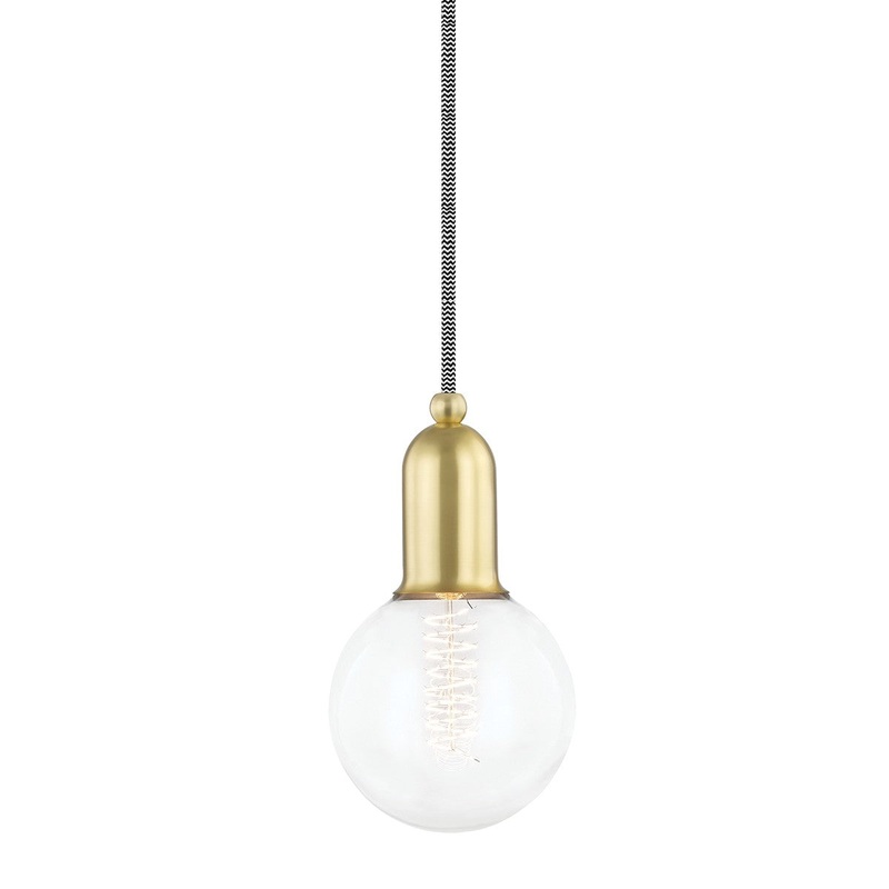 Mitzi H419701-AGB Bryce One Light Pendant, Aged Brass