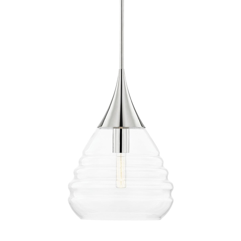 Mitzi H431701L-PN Marissa One Light Pendant, Polished Nickel