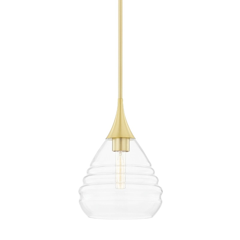 Mitzi H431701S-AGB Marissa One Light Pendant, Aged Brass