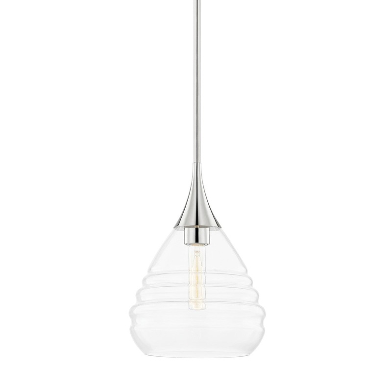 Mitzi H431701S-PN Marissa One Light Pendant, Polished Nickel