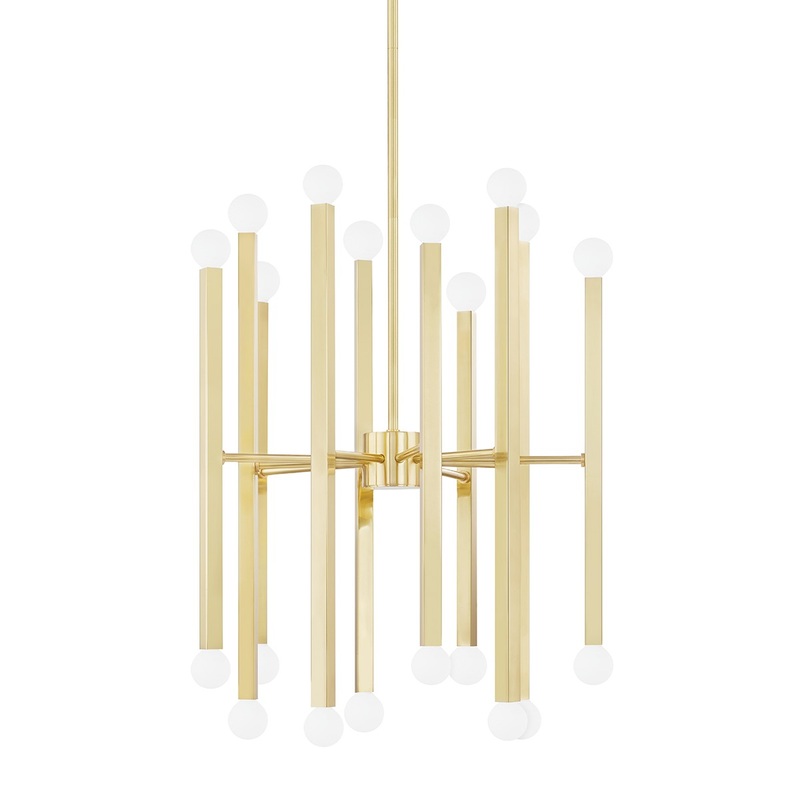 Mitzi H463820-AGB Dona 20 Light Chandelier, Aged Brass