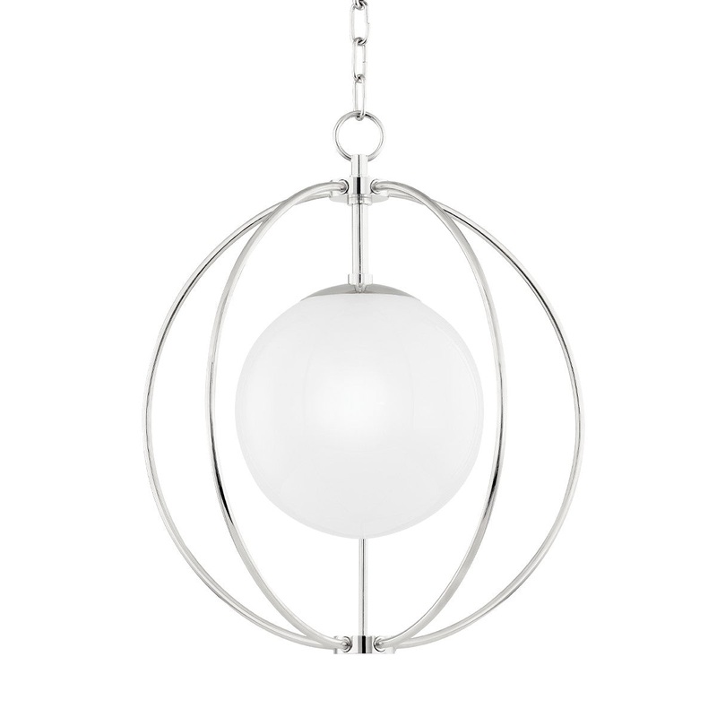 Mitzi H500701S-PN Lyla One Light Pendant, Polished Nickel