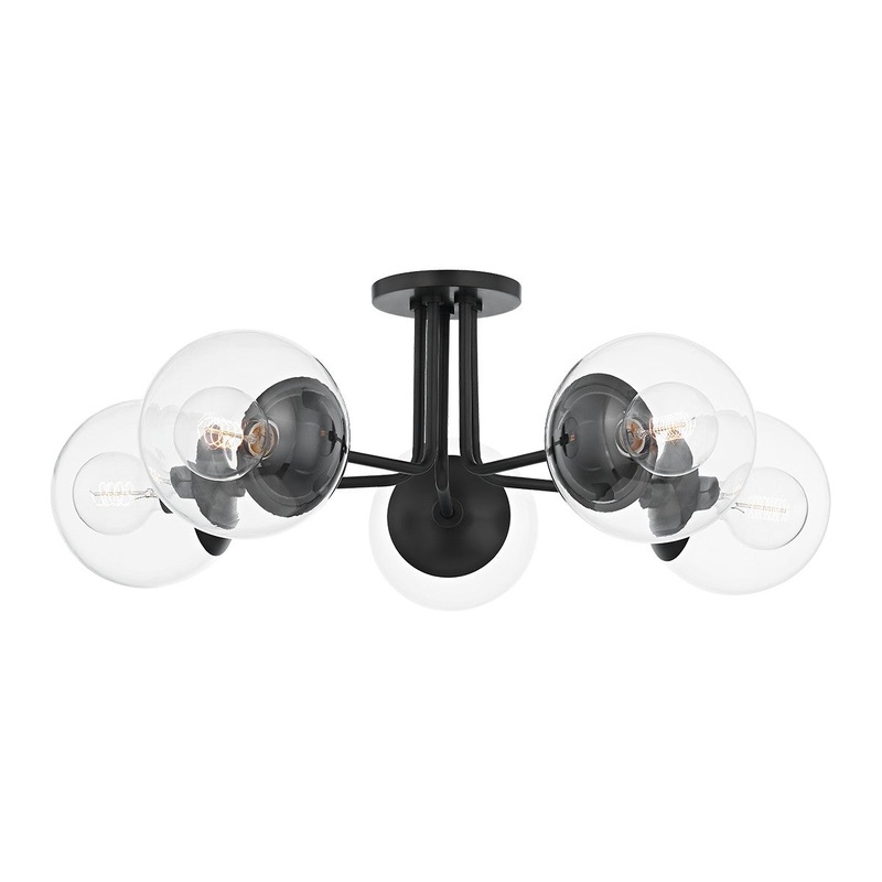 Mitzi H503605-OB Meadow Five Light Semi Flush Mount, Old Bronze