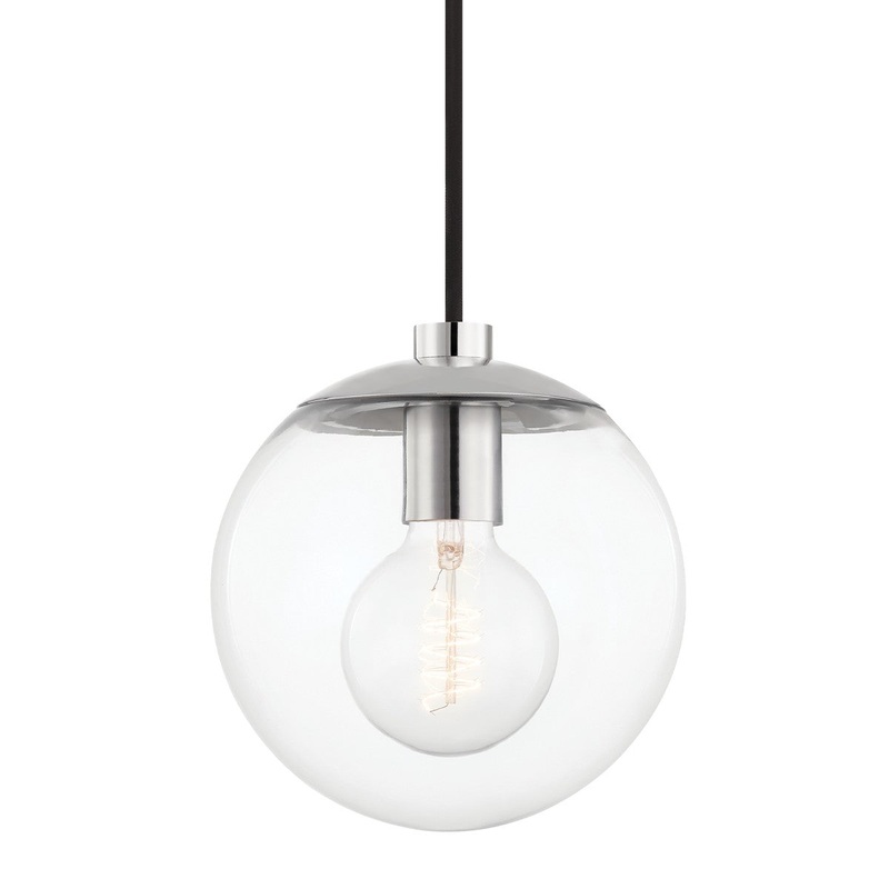 Mitzi H503701-PN Meadow One Light Pendant, Polished Nickel