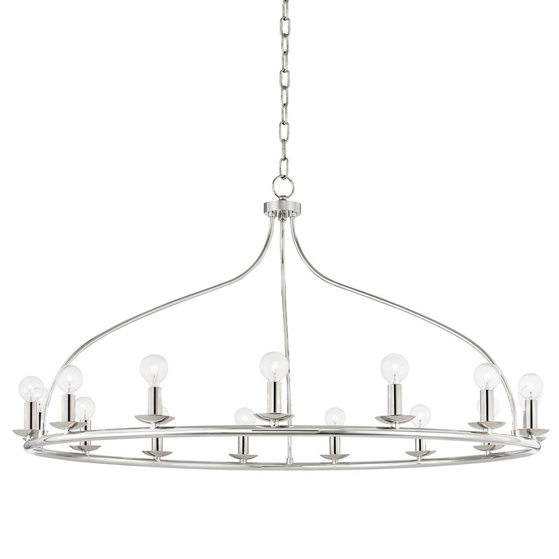 Mitzi H511815-PN Kendra 15 Light Chandelier, Polished Nickel