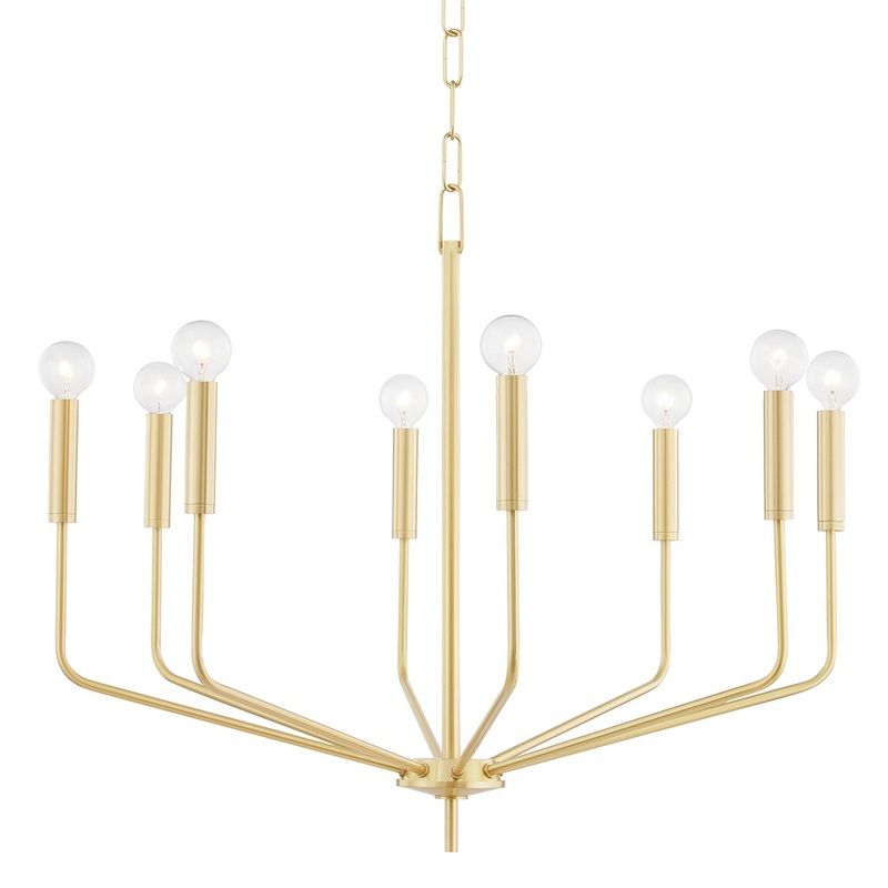 Mitzi H516808-AGB Bailey Eight Light Chandelier, Aged Brass