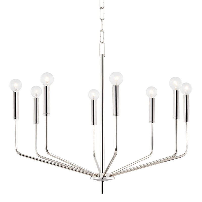 Mitzi H516808-PN Bailey Eight Light Chandelier, Polished Nickel