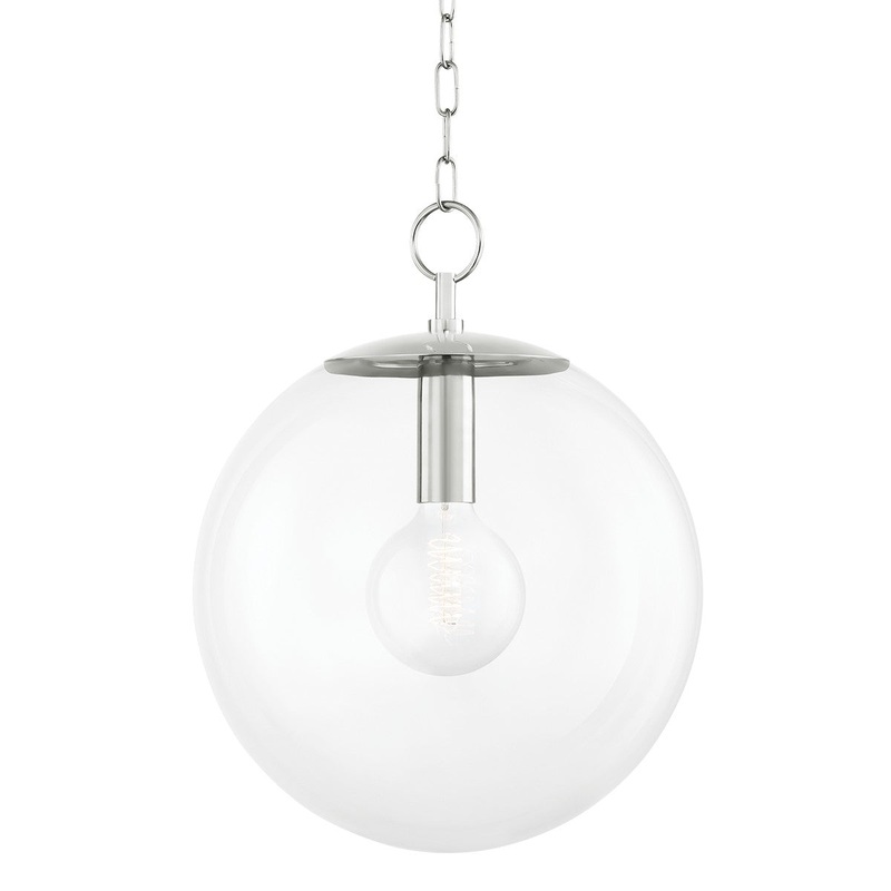 Mitzi H609701L-PN Juliana One Light Pendant, Polished Nickel