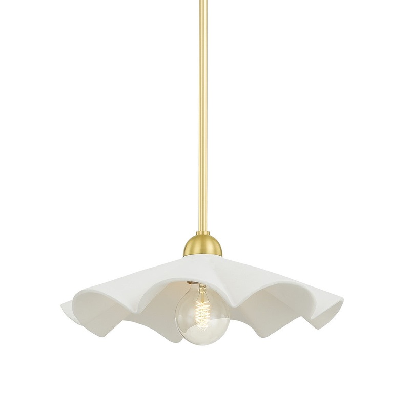 Mitzi H712701-AGB/CTW Maisie One Light Pendant, Aged Brass