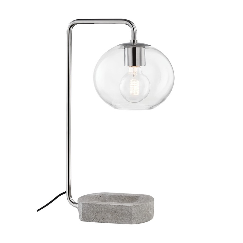 Mitzi HL280201-PN Margot One Light Table Lamp, Polished Nickel